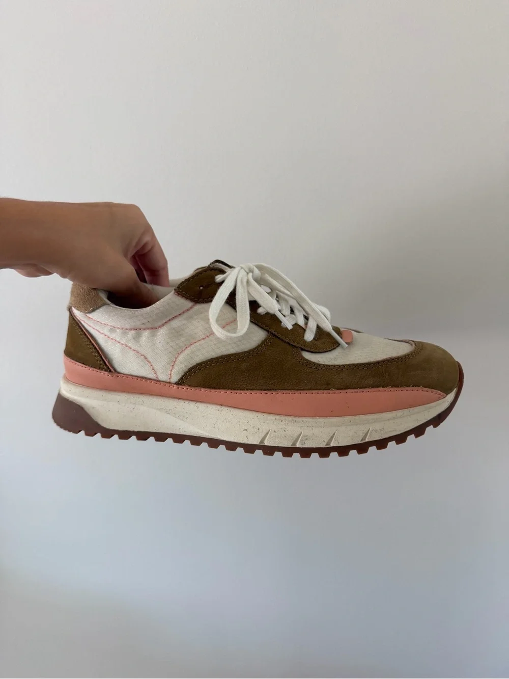Madewell Kickoff Sneakers Olive & White Suede Low-Top Sneakers